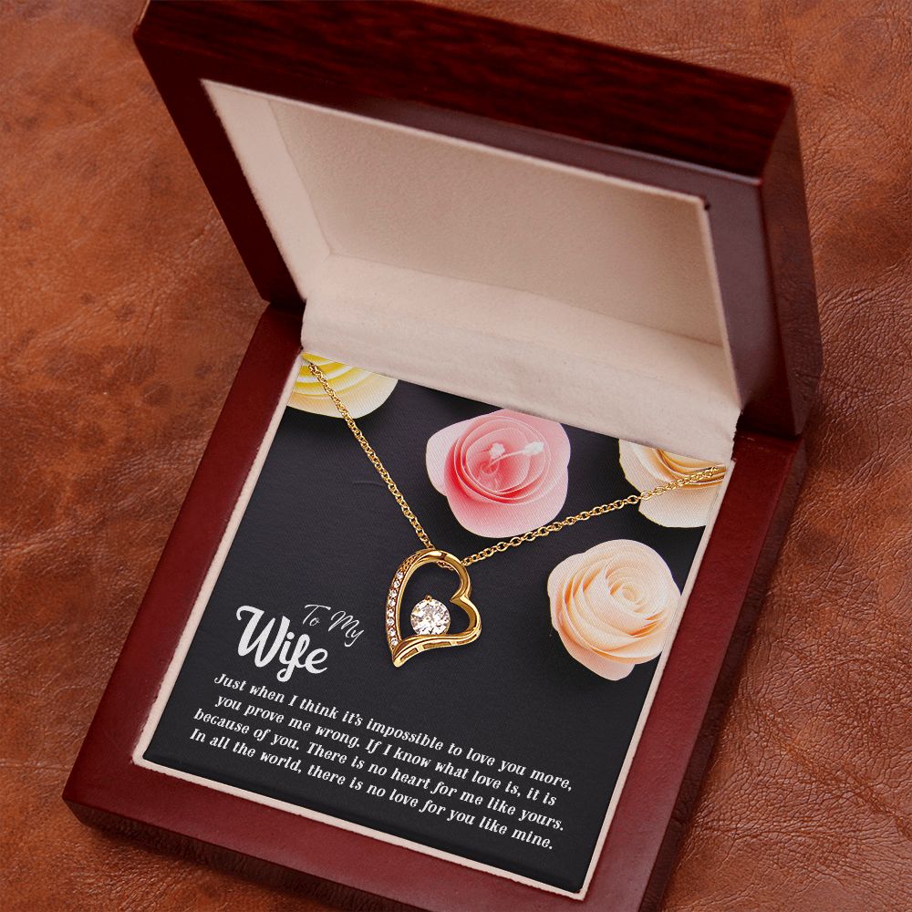 To My Wife There is no heart for me like yours Forever Love Necklace