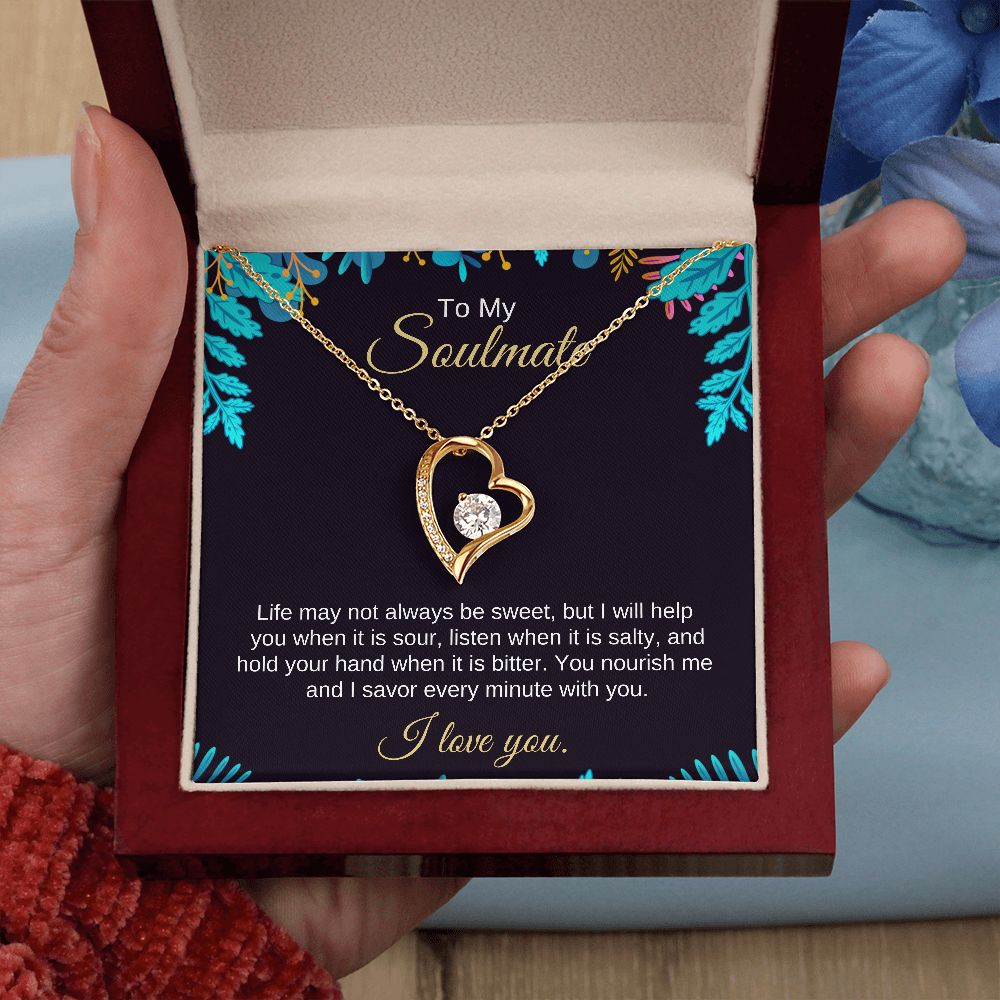To My Soulmate I love you Forever Necklace, Perfect gift for her