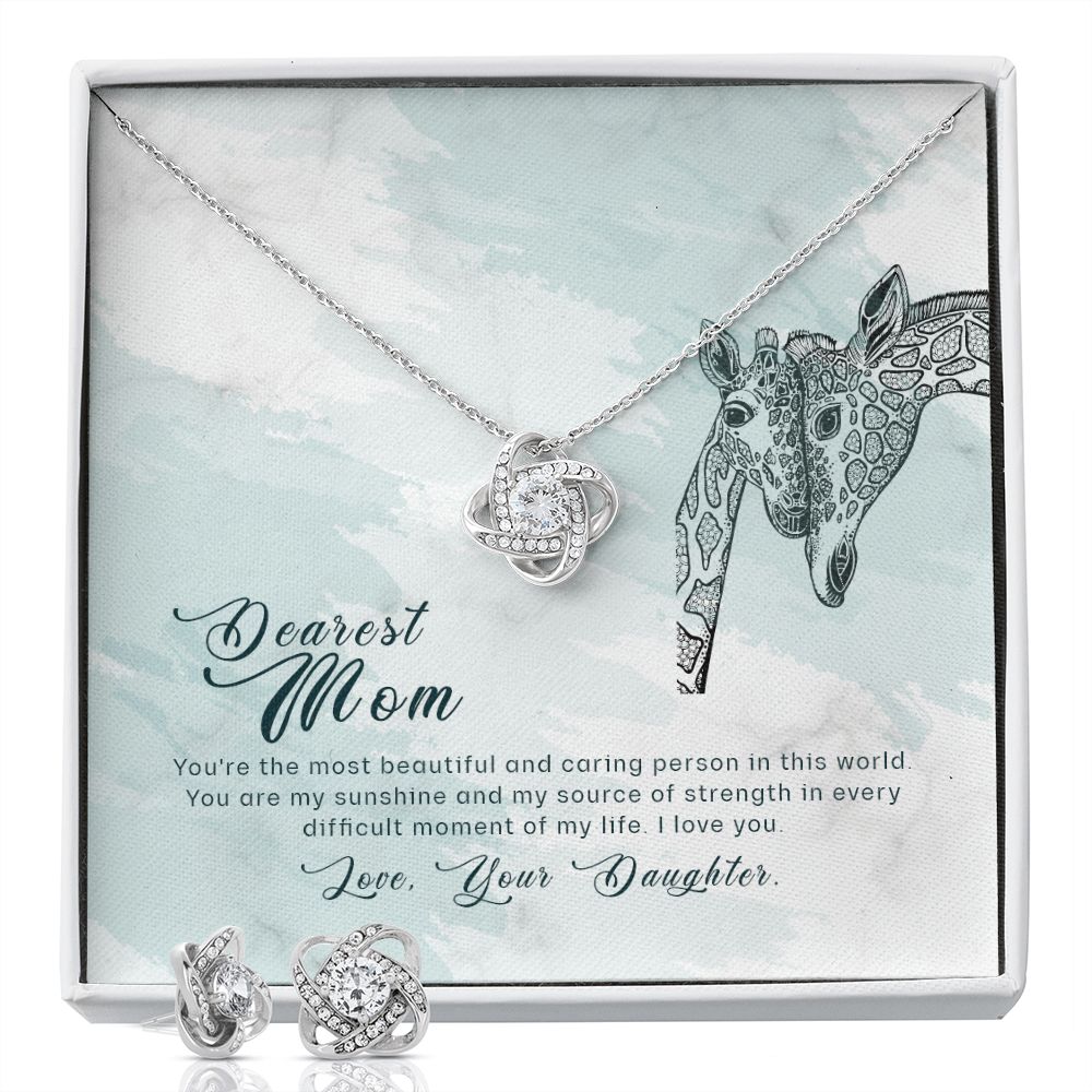 To my mom- you_re the most beautiful Love Knot Earring & Necklace Set