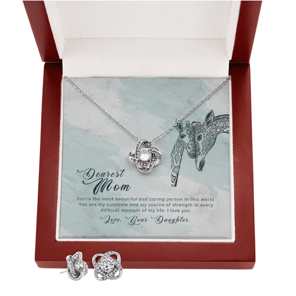 To my mom- you_re the most beautiful Love Knot Earring & Necklace Set