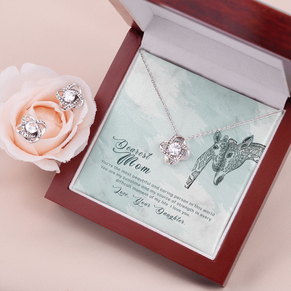 To my mom- you_re the most beautiful Love Knot Earring & Necklace Set