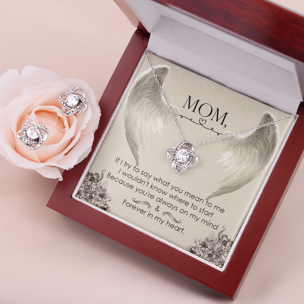 If I try to say Love Knot Earring & Necklace Set