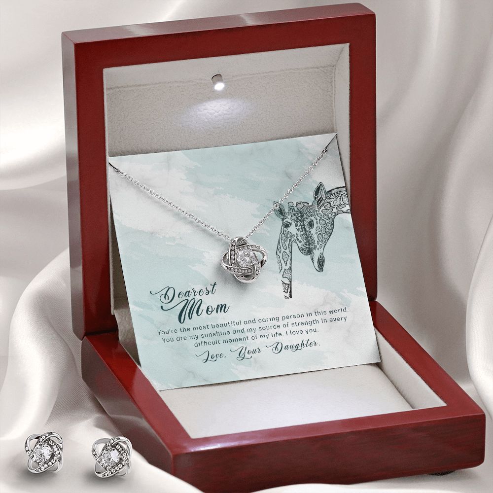 To my mom- you_re the most beautiful Love Knot Earring & Necklace Set