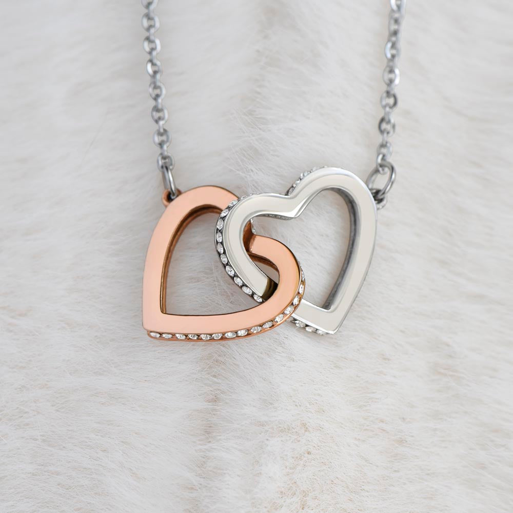 To my wife - I love you then, I love you still Interlocking Hearts necklace
