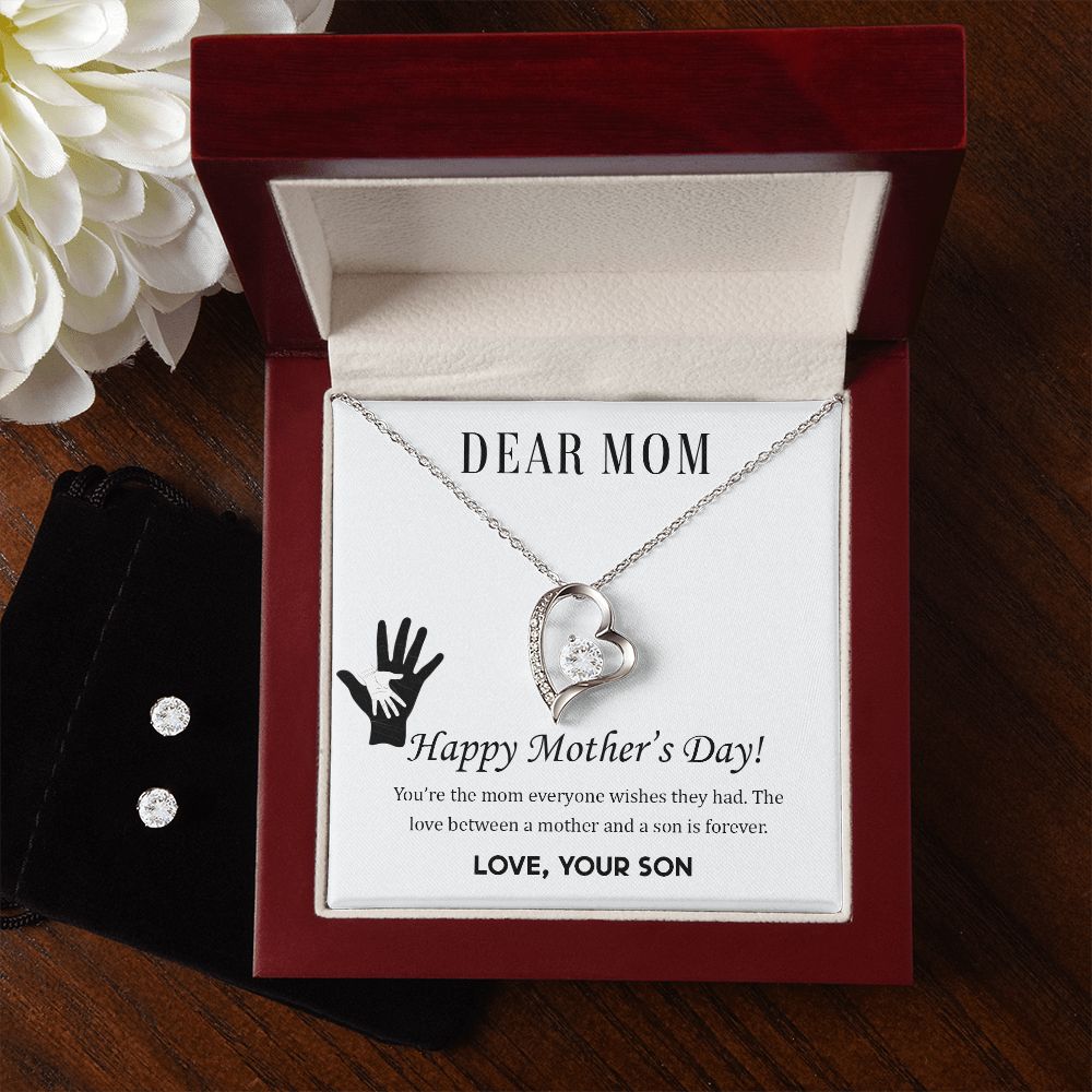 Dear Mom, Happy Mother’s Day! You’re the mom Forever Love Necklace and Cubic Zirconia Earring Set