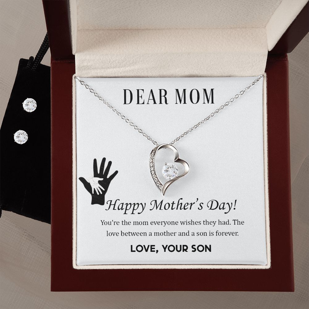 Dear Mom, Happy Mother’s Day! You’re the mom Forever Love Necklace and Cubic Zirconia Earring Set
