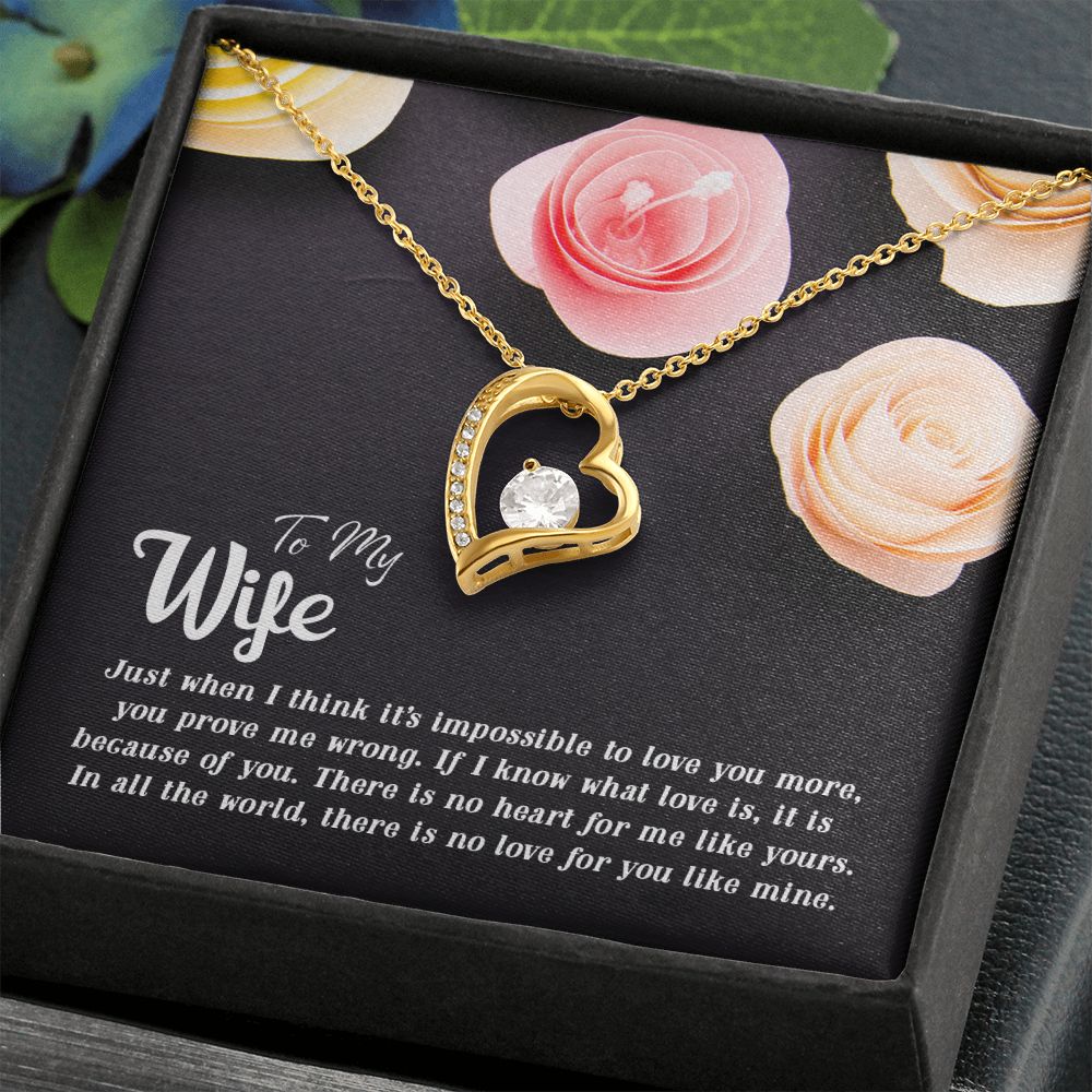 To My Wife There is no heart for me like yours Forever Love Necklace