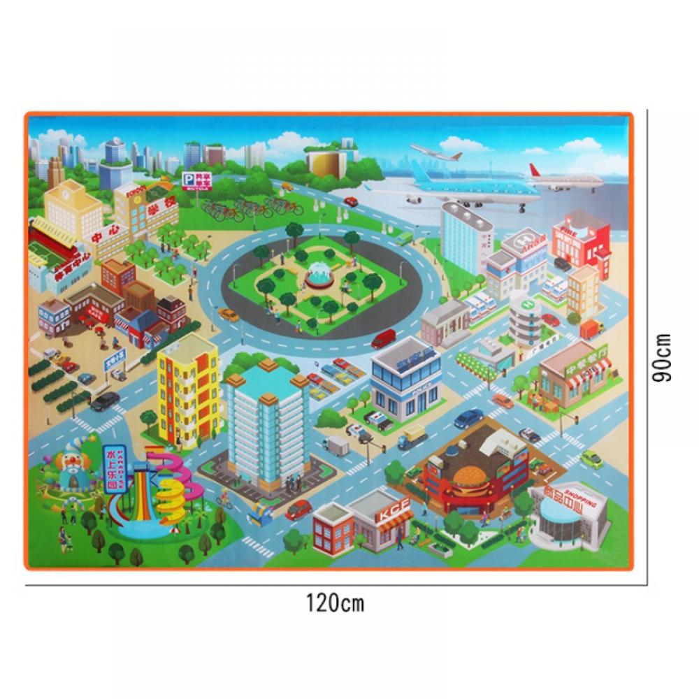 Kids Road Traffic Play Mat Large Non-Slip