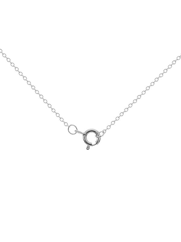 CZ Sterling Silver Cross Pendant, 18" for Women