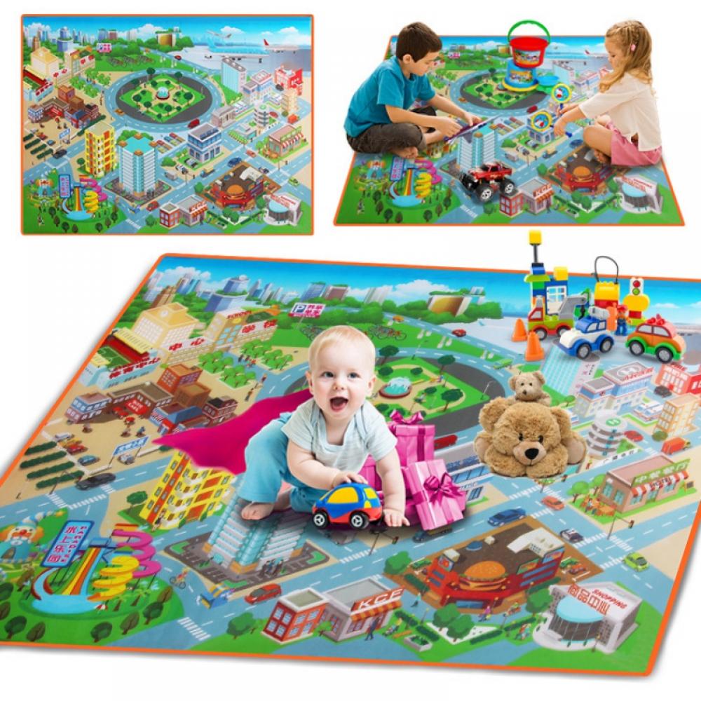 Kids Road Traffic Play Mat Large Non-Slip
