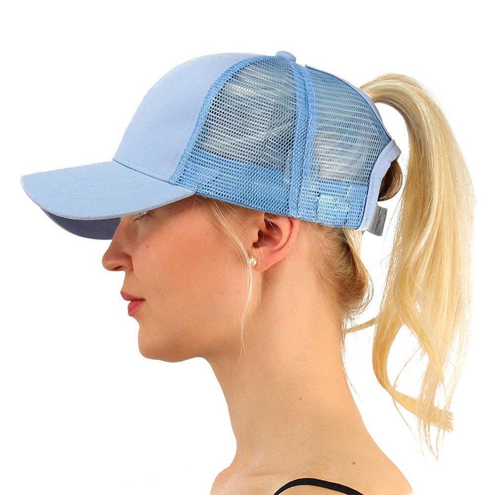 ADJUSTABLE PONYTAIL BASEBALL HAT- PONYCAP
