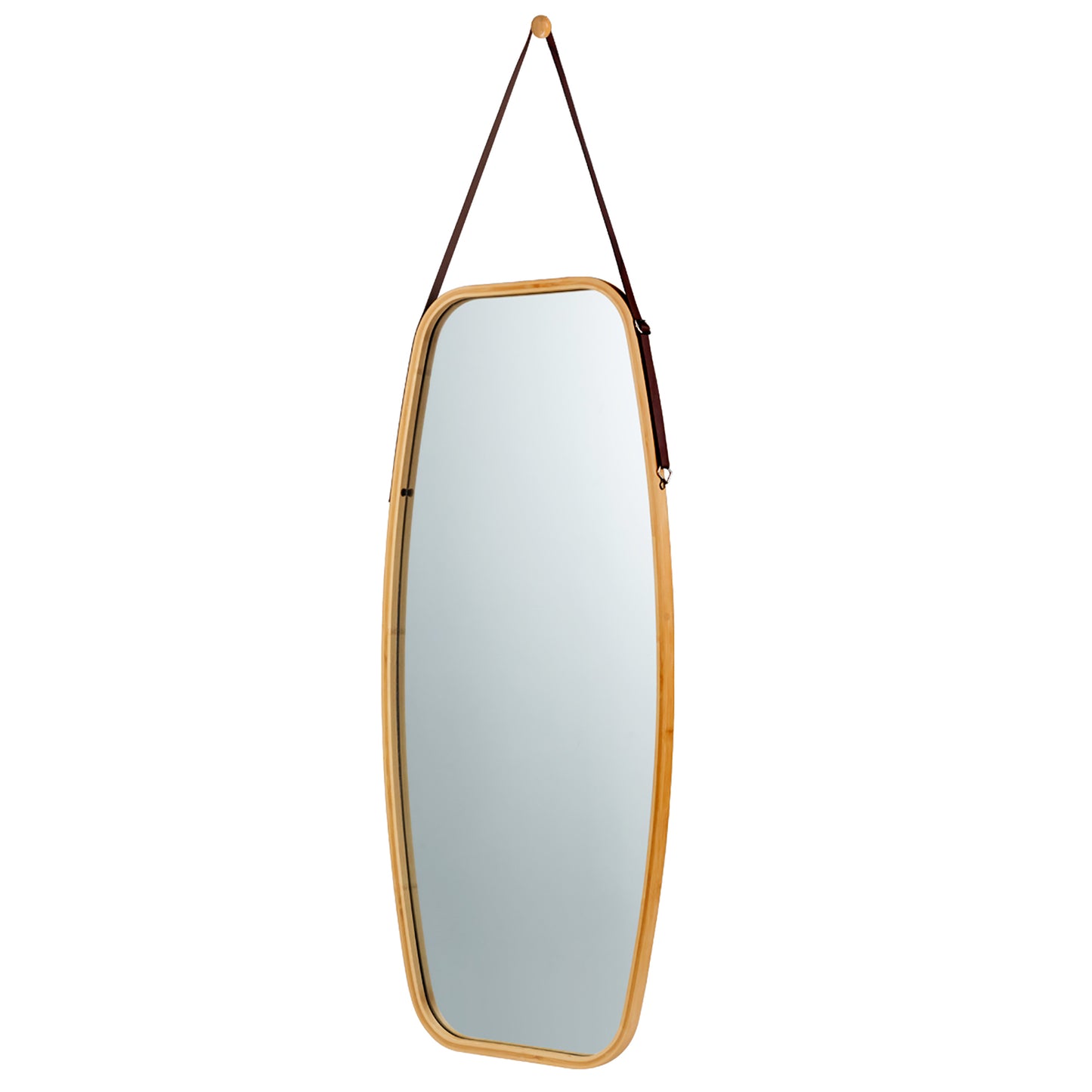 39" x 18" Oval Wall Mirror, Clear