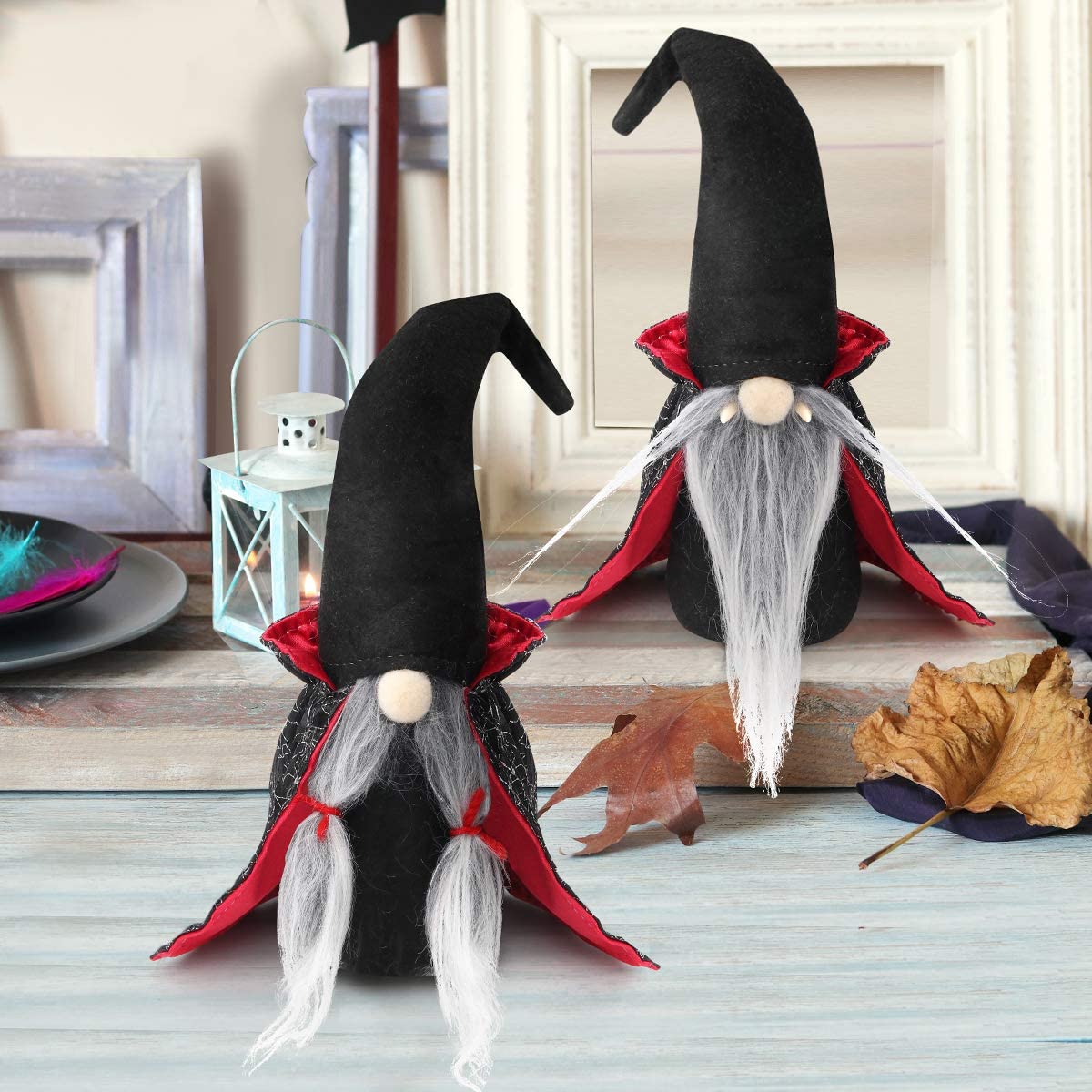 2Pack Halloween Witch Gnomes Plush Decoration