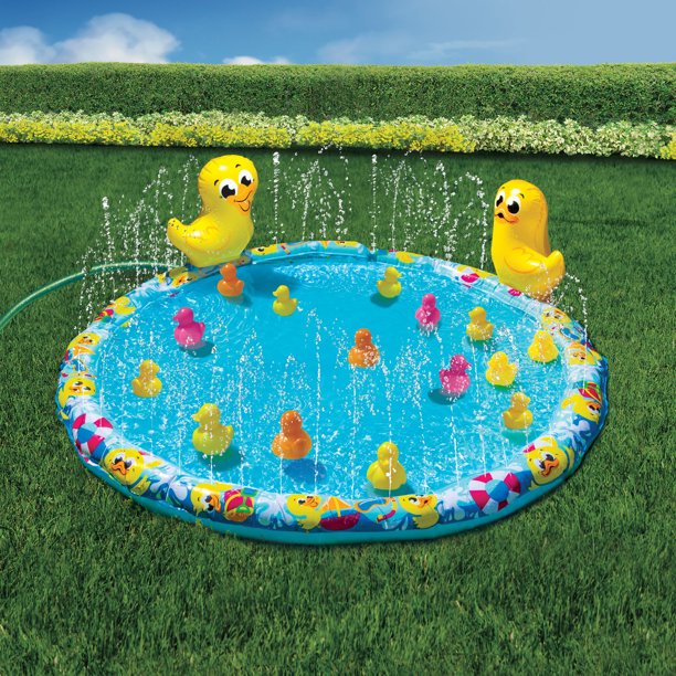 Duck Splash 48" Outdoor Summer Water Play Mat for Kids