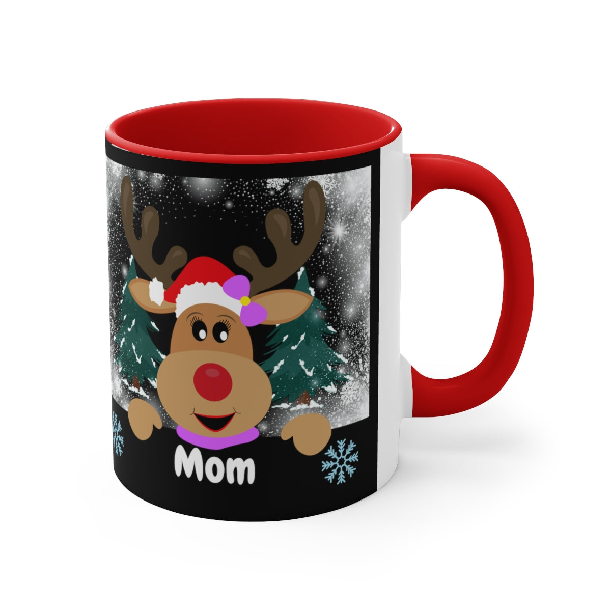 Merry Christmas Momma "Deerest" Accent Coffee Mug 11oz