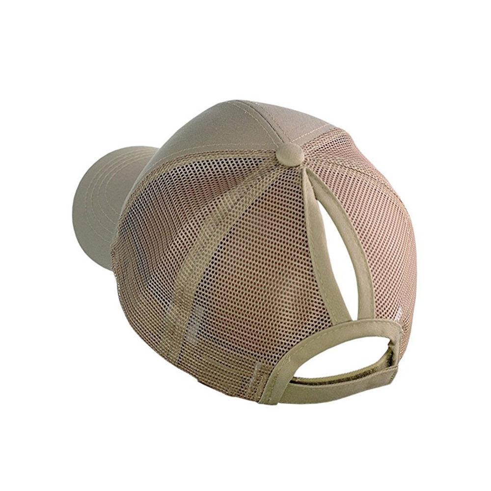 ADJUSTABLE PONYTAIL BASEBALL HAT- PONYCAP