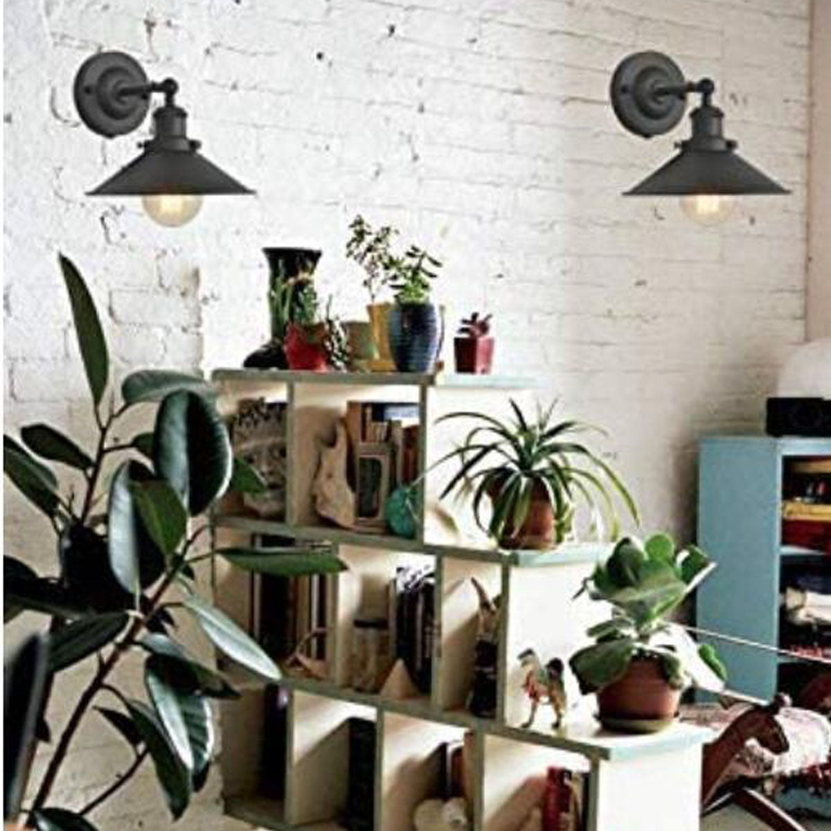 Plugin Wall Sconces Lamps Set of 2