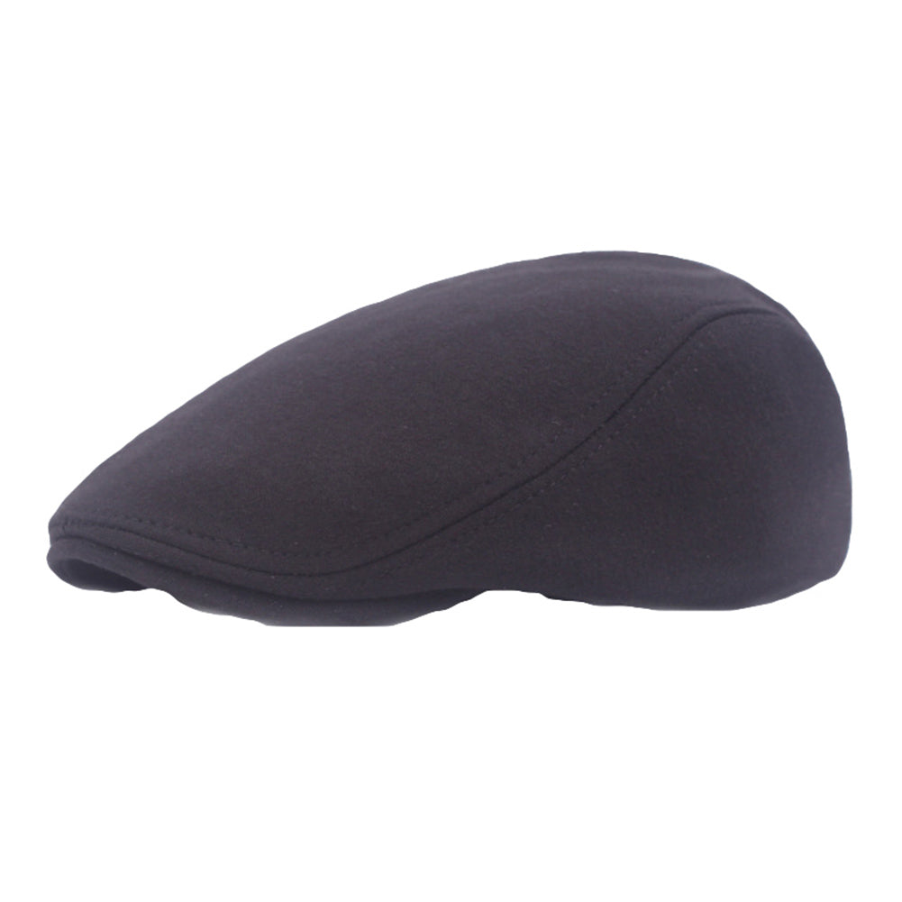 Vintage Men Solid Color Cotton Newsboy Cap Flat Beret Outdoor Sports Sun Hat