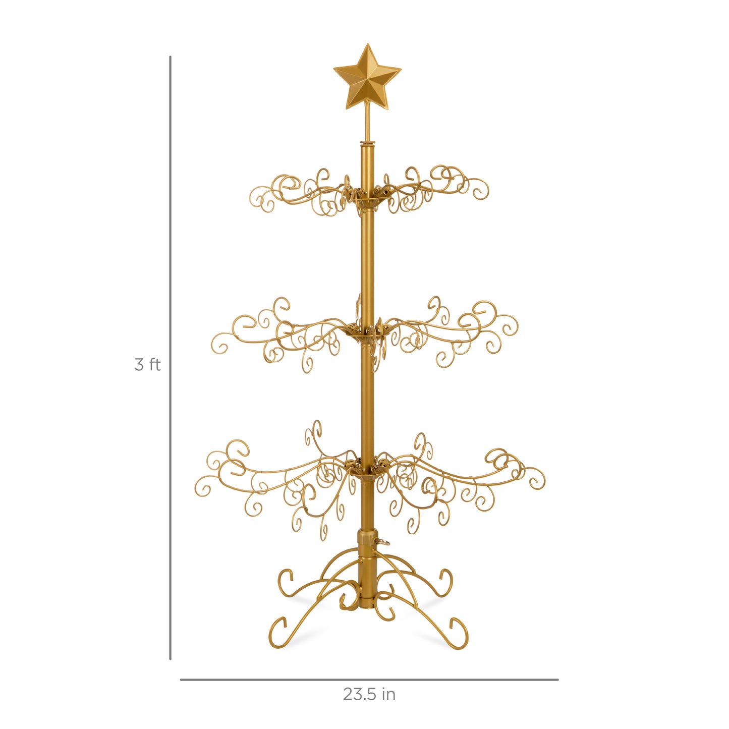 3ft Wrought Stand Iron Ornament Display Christmas Tree
