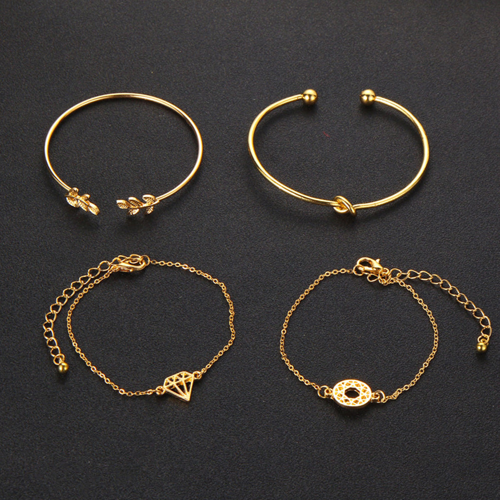 4Pcs Bangle Cuff Bracelet for Women