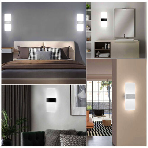 LED Square Wall Light Up Down Bedroom Sconce Lamp