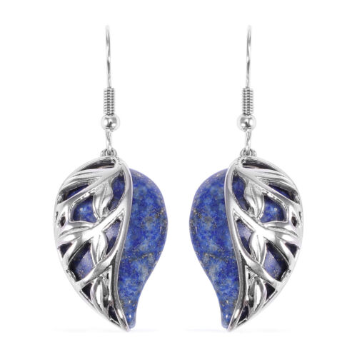 Leaf Earrings with Chain Delicate Beaded Pendant Necklace 20" Jewelry Set