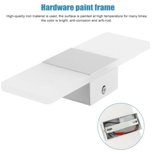 LED Square Wall Light Up Down Bedroom Sconce Lamp