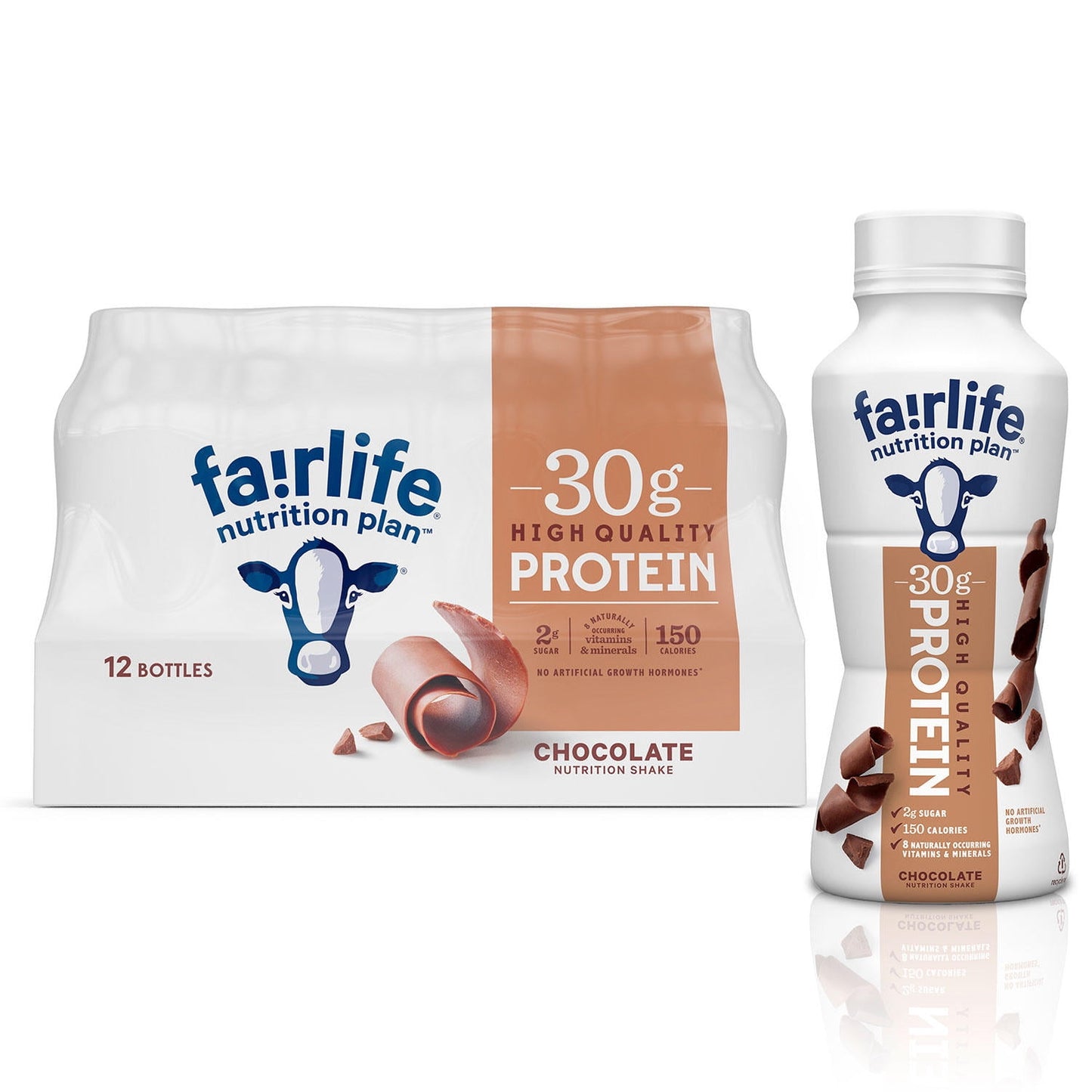 Fairlife Nutrition Plan High Protein Chocolate 30g Shake, Gelatin Free, 11.5fl.oz, 12 Pack