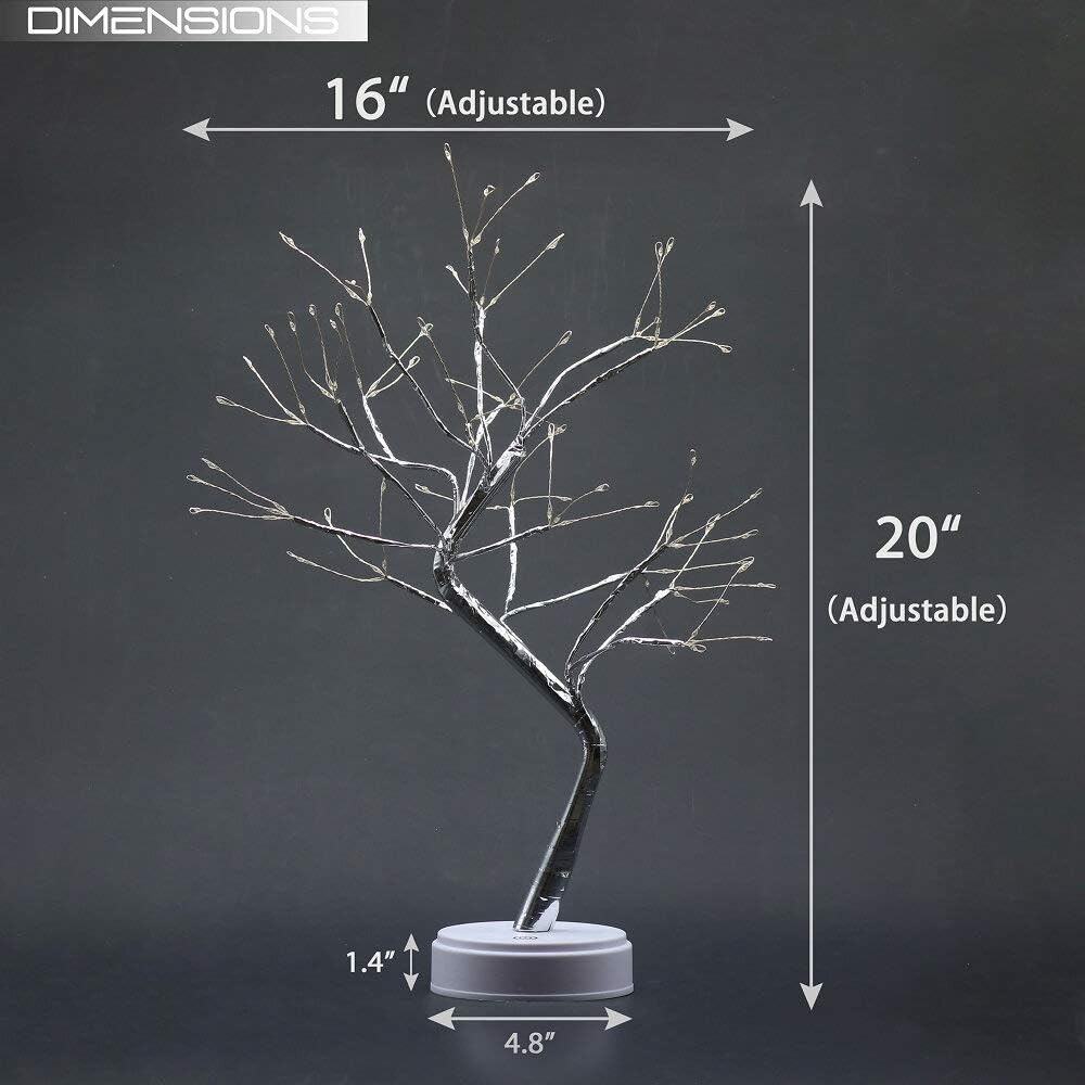 Tree Light for Room Decor, Aesthetic Lamps for Living Room, Cute Night Light for House Decor, Good Ideas for Gifts, Home Decorations, Weddings,Christmas, Holidays and More (Warm White, 108 LED)