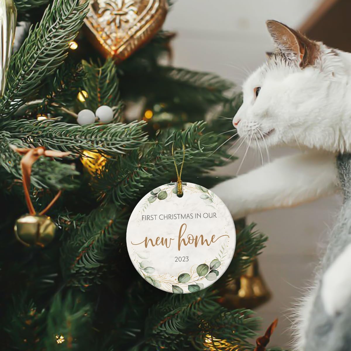 New Home Christmas Ornament - New Home Gifts, Housewarming Decorations, New Home Christmas Ornament for Couple, First Christmas in Our New Home 2023 Christmas Tree Decorations