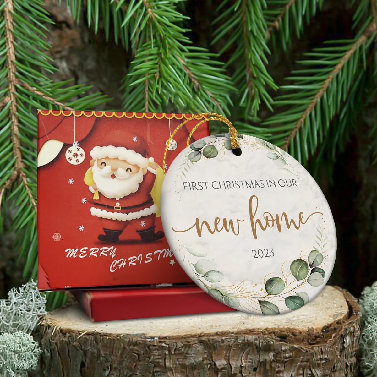 New Home Christmas Ornament - New Home Gifts, Housewarming Decorations, New Home Christmas Ornament for Couple, First Christmas in Our New Home 2023 Christmas Tree Decorations