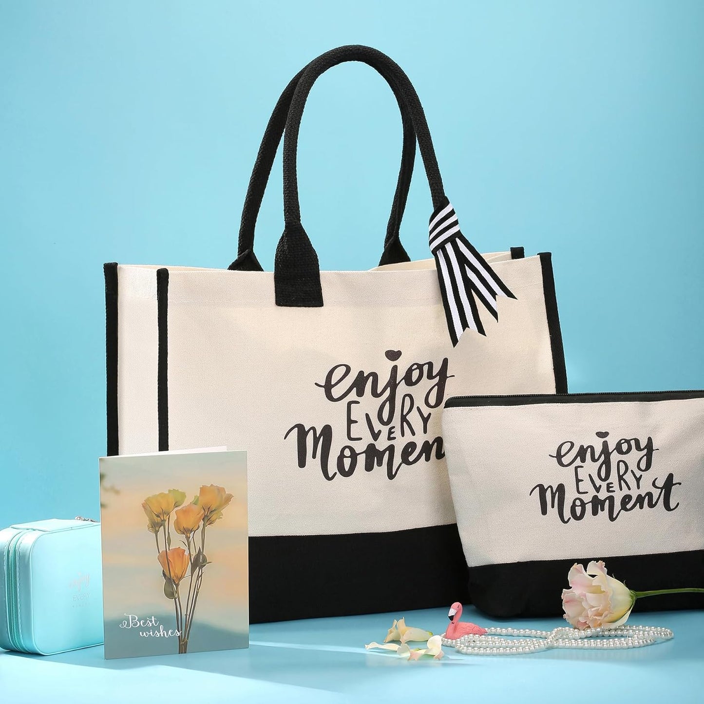 Canvas Tote Bag Gift Set - Unique Gifts for Mom, Wife, Girlfriend,