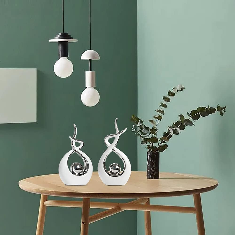 Home Decor Modern Abstract Art Ceramic Statue Table Decorations for Dining Room Living Room Office Centerpiece