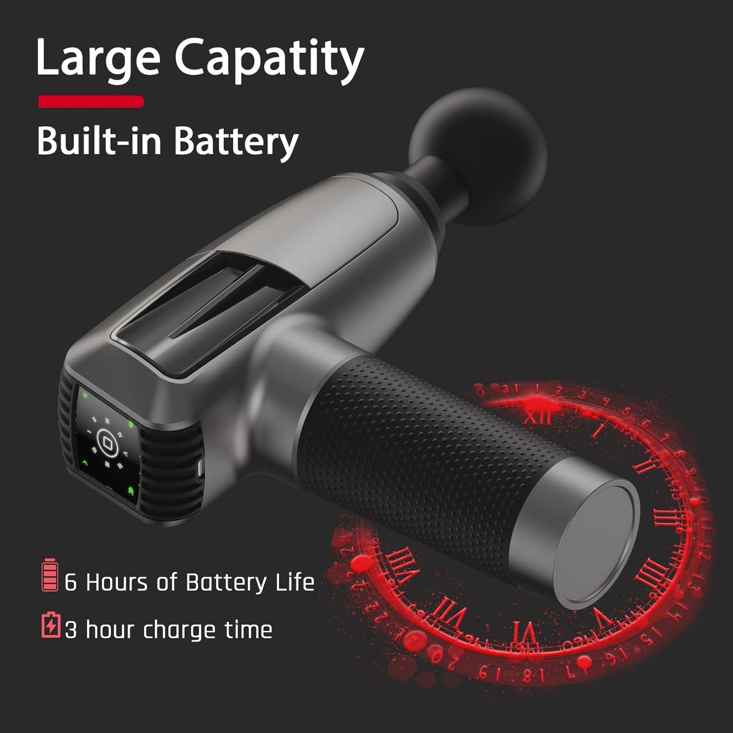 Christmas Gifts for Women/Men Massage Gun Deep Tissue,Mens Gifts for Christmas,Womens Christmas Gifts,Gifts for Women/Her,Birthday Gifts for Women,Valentines Day Gifts for Him/Her(Gray)