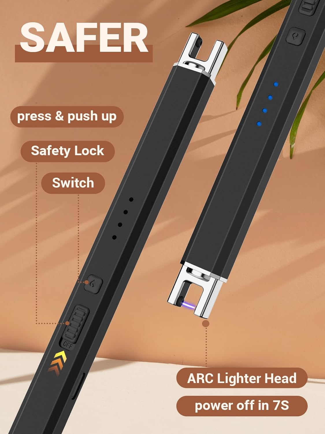 Candle Lighter Stocking Stuffers for Women Men - Electric Arc Plasma Flameless Rechargeable Lighters Christmas Birthday Gifts Present for Her Women Men Mom Adults Cool Gadgets for Kitchen Home Camping