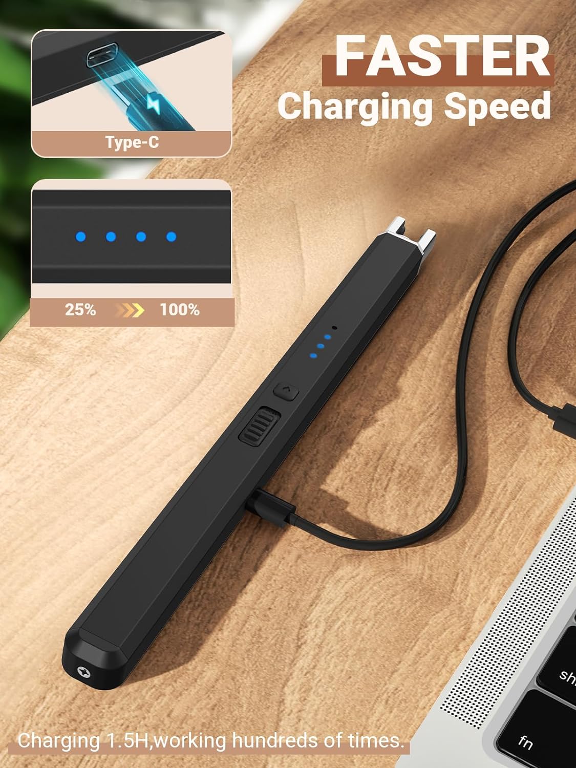 Candle Lighter Stocking Stuffers for Women Men - Electric Arc Plasma Flameless Rechargeable Lighters Christmas Birthday Gifts Present for Her Women Men Mom Adults Cool Gadgets for Kitchen Home Camping