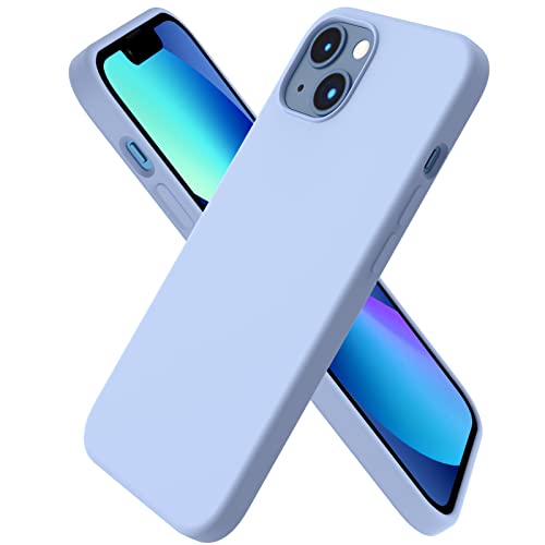 Compatible with iPhone 13 Case 6.1, Slim Liquid Silicone 3 Layers Full Covered Soft Gel Rubber Case Cover