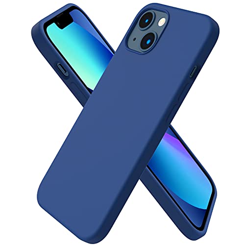 Compatible with iPhone 13 Case 6.1, Slim Liquid Silicone 3 Layers Full Covered Soft Gel Rubber Case Cover