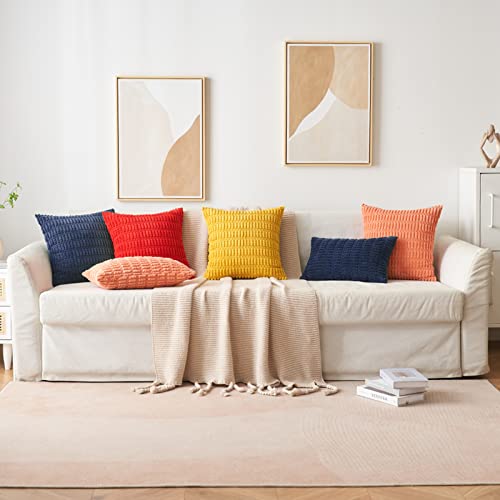 Pack of 2 Decorative Fall Throw Pillow Covers 18x18 Inch Pillow for Sofa Living Room Couch Bed