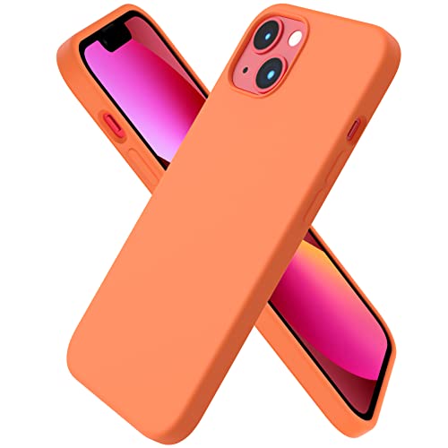 Compatible with iPhone 13 Case 6.1, Slim Liquid Silicone 3 Layers Full Covered Soft Gel Rubber Case Cover