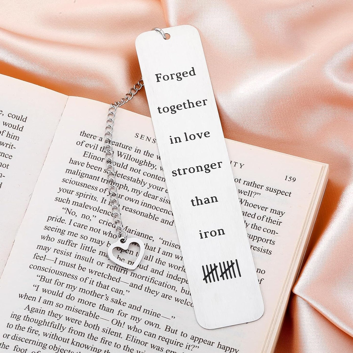 Anniversary Iron Gifts for Him Her Weeding Bookmarks for Women Book Lovers Couple Gifts for Boyfriend Girlfriend Bookish Gifts for Women Valentines Gifts for Husband Wife I Love You Christmas Gifts
