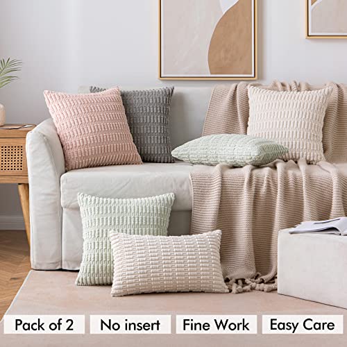 Pack of 2 Decorative Fall Throw Pillow Covers 18x18 Inch Pillow for Sofa Living Room Couch Bed