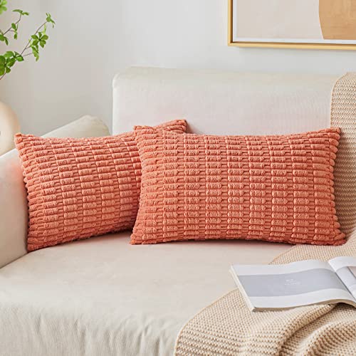 Pack of 2 Decorative Fall Throw Pillow Covers 18x18 Inch Pillow for Sofa Living Room Couch Bed