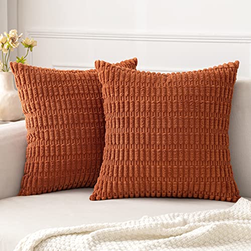 Pack of 2 Decorative Fall Throw Pillow Covers 18x18 Inch Pillow for Sofa Living Room Couch Bed