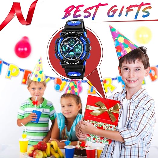 LED Multi Function Waterproof Watch for Kids - Kids Gifts