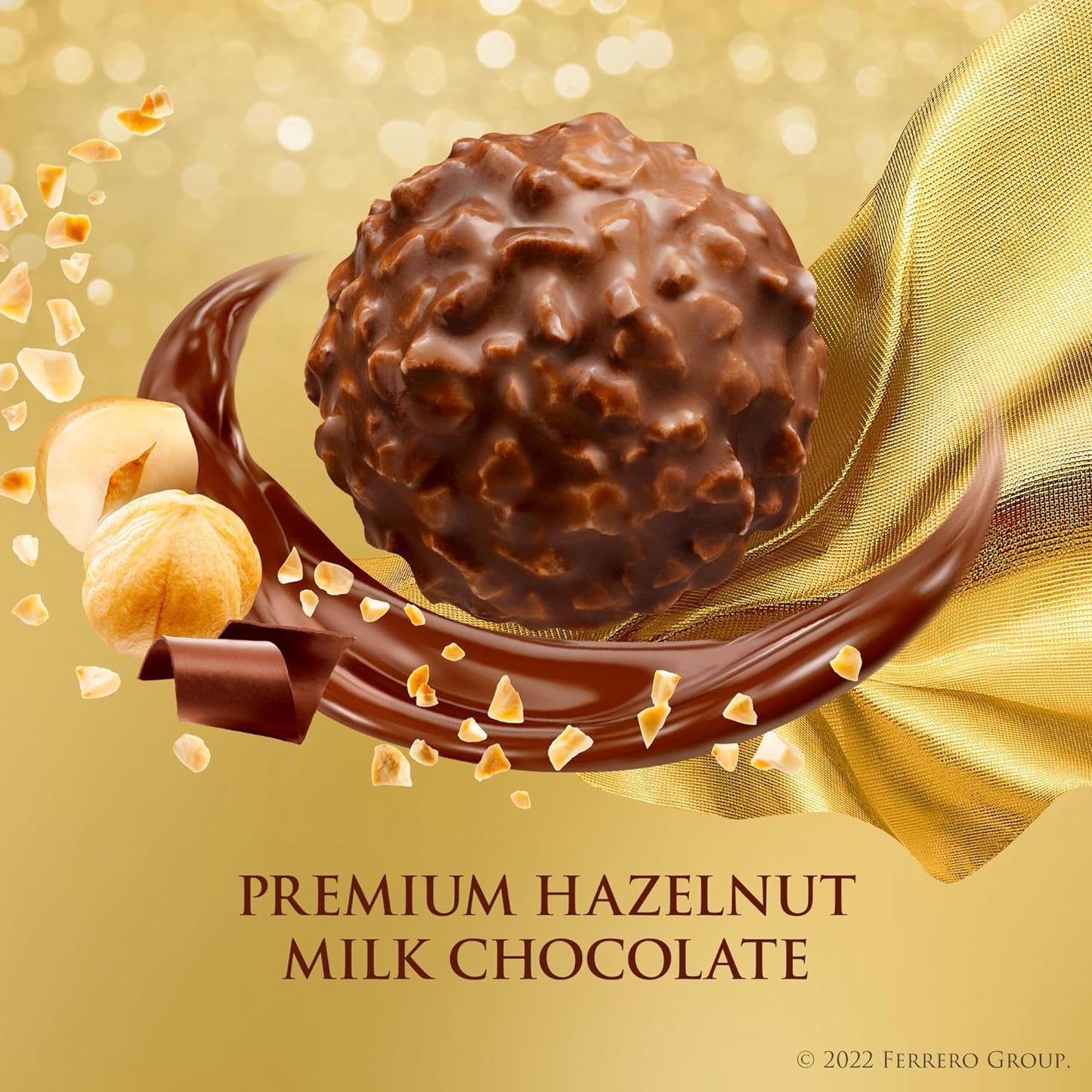 Ferrero Rocher, 42 Count, Premium Milk Chocolate Hazelnut, Chocolates for Gifting, 18.5 oz