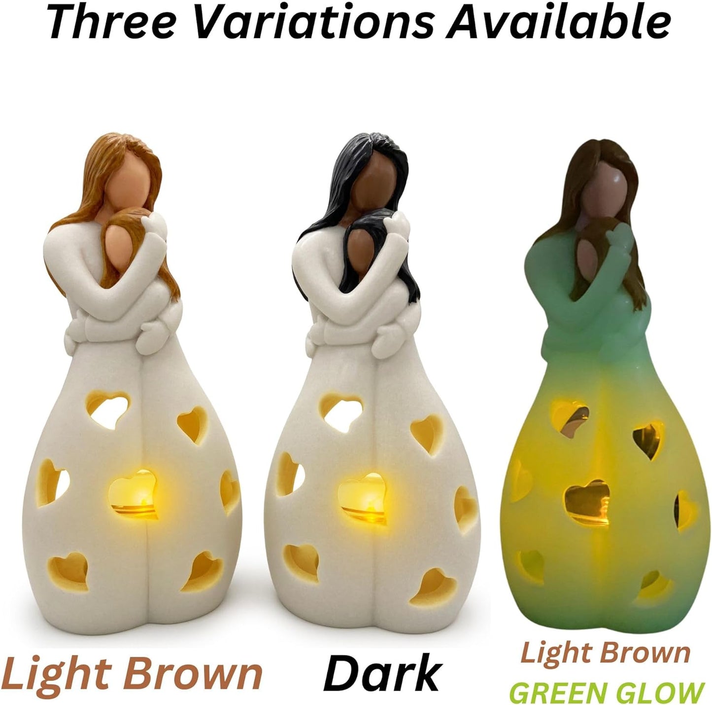 Candle Holder Statue W/Flickering LED - Christmas, Cool Moms Birthday Gift Ideas, Mothers Day, Unique Daughters Gifts, Happy Bday Present