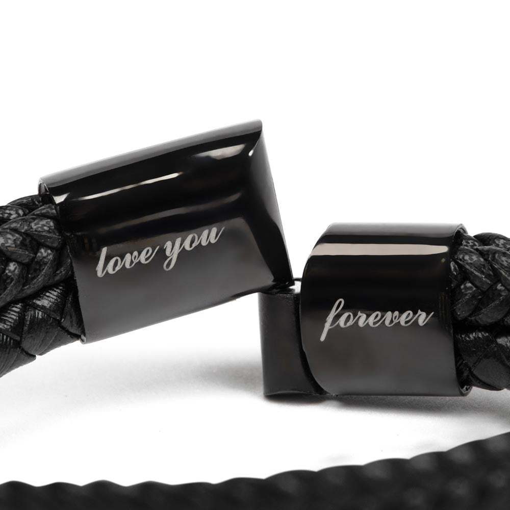 Meaningful Father's Day Gift: "To My Dad - You Are My Rock" Love You Forever Men's Bracelet