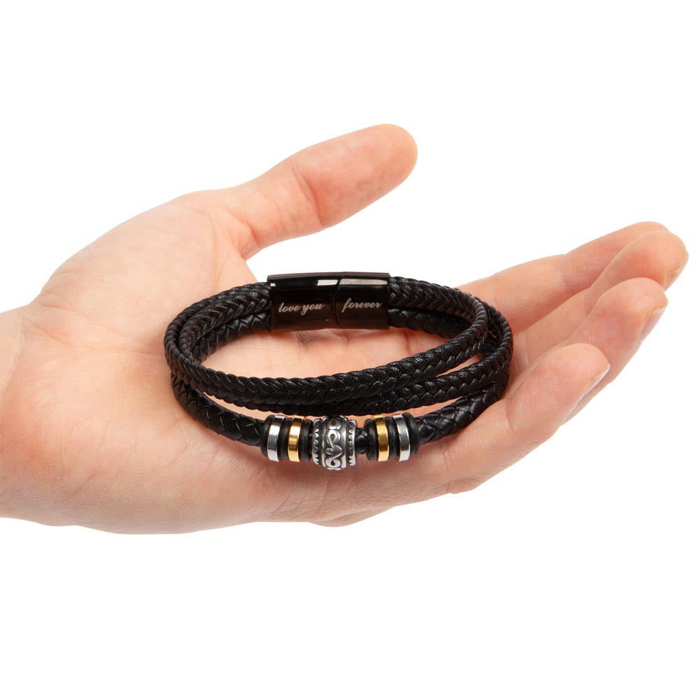 Meaningful Father's Day Gift: "To My Dad - You Are My Rock" Love You Forever Men's Bracelet