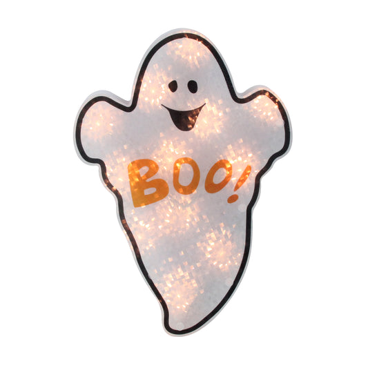 12" Holographic Ghost Halloween Window Silhouette Decoration